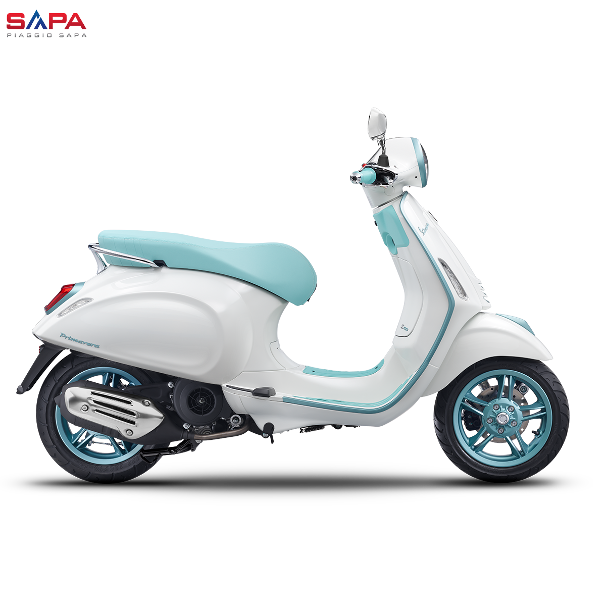 VESPA PRIMAVERA125 ABS SPORT 2025 TRẮNG XANH.