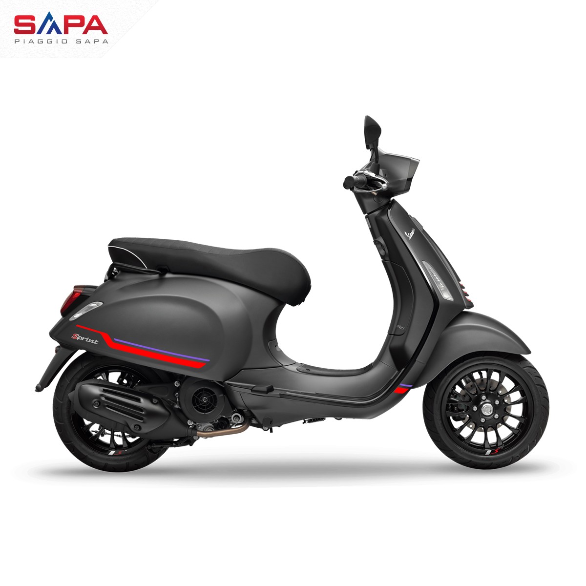 VESPA SPRINT 125 ABS SPORT LED XÁM TITANIO.