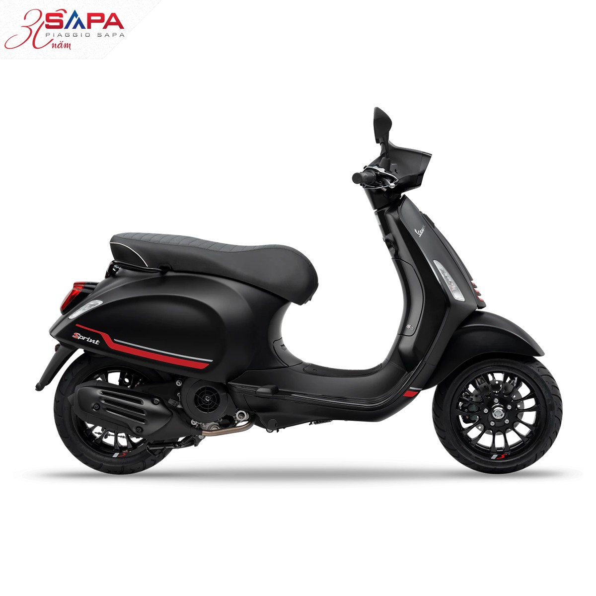 VESPA SPRINT 150 ABS SPORT LED ĐEN SẦN